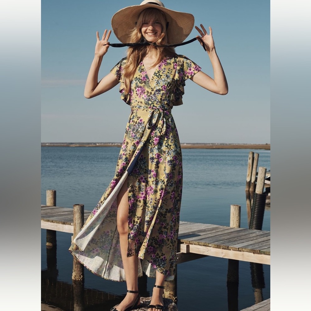 Petrina Wrap Maxi Dress, Small